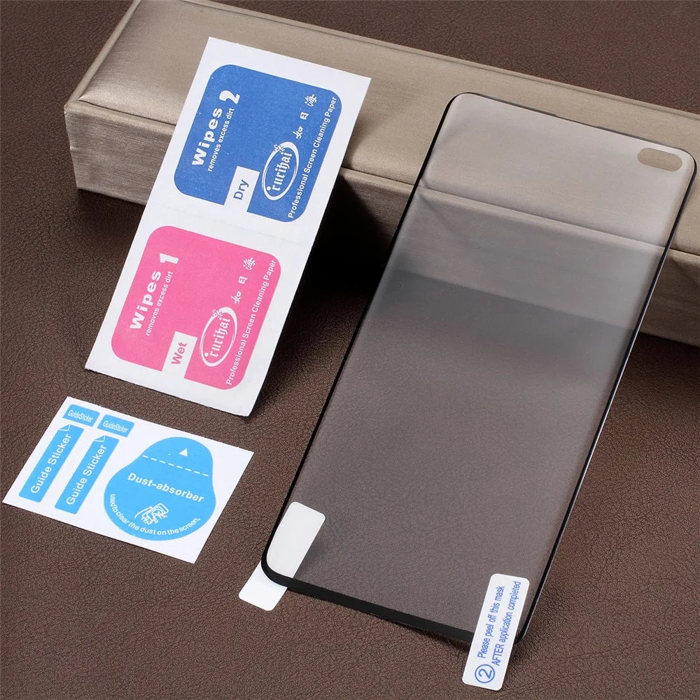 RURIHAI for Samsung Galaxy S10 Plus Soft PET Full Cover Screen Protector Film [3D 0.1mm Anti-explosion] [Support Ultrasonic Fingerprint Unlock] - 4
