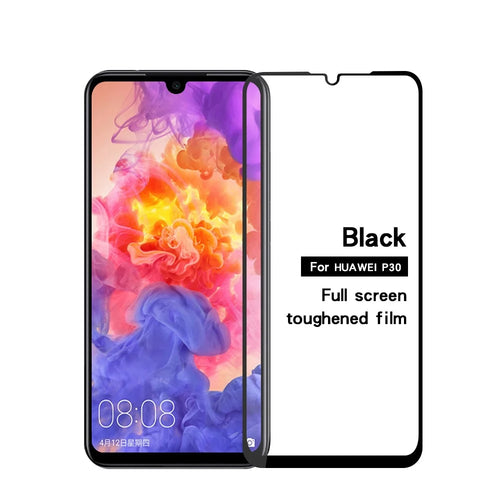 MOFI Full Size Tempered Glass Screen Protector for Huawei P30 - Black - 1