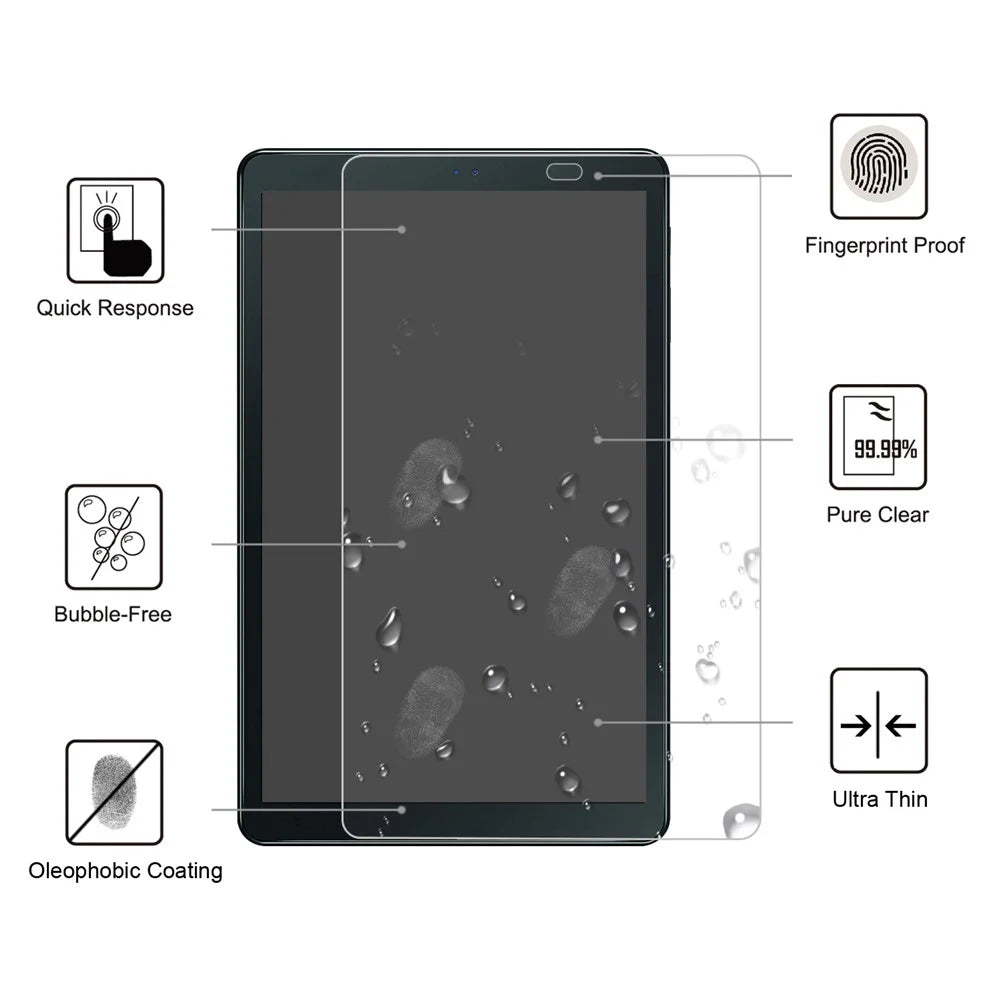 0.25mm Arc Edge 9H Full Screen Coverage Tempered Glass Protector for Samsung Galaxy Tab A 10.5 (2018) T590 T595 - 2