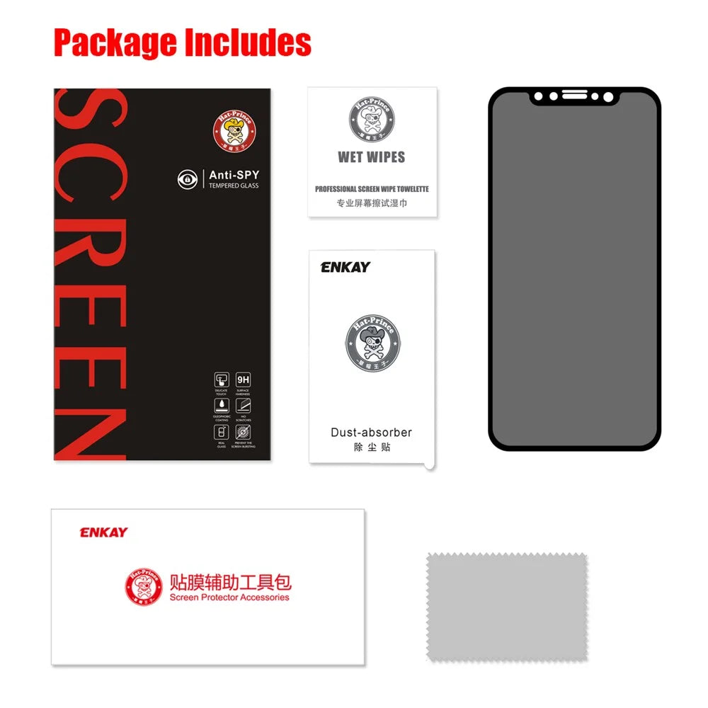 HAT PRINCE for iPhone (2019) 6.1 inch / XR 6.1 inch 0.26mm 9H 2.5D Privacy Protection Full Screen Tempered Glass Shield - 7