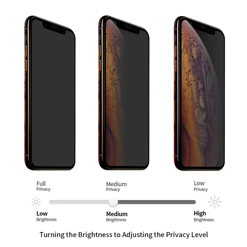 HAT PRINCE 0.26mm 9H 2.5D Privacy Protection Full Screen Tempered Glass Guard Film for iPhone (2019) 6.5" / XS Max 6.5 inch - 4