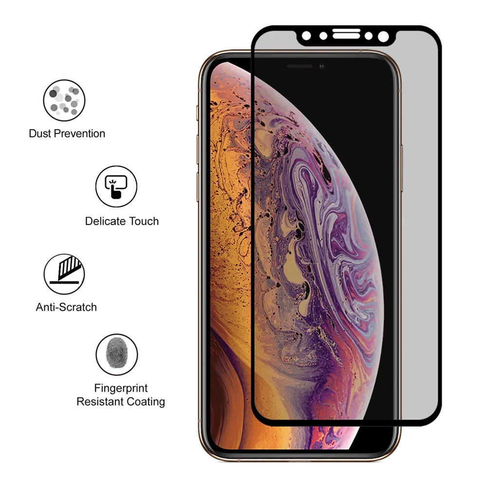 HAT PRINCE 0.26mm 9H 2.5D Privacy Protection Full Screen Tempered Glass Protector for iPhone (2019) 5.8 inch / XS / X 5.8 inch - 2
