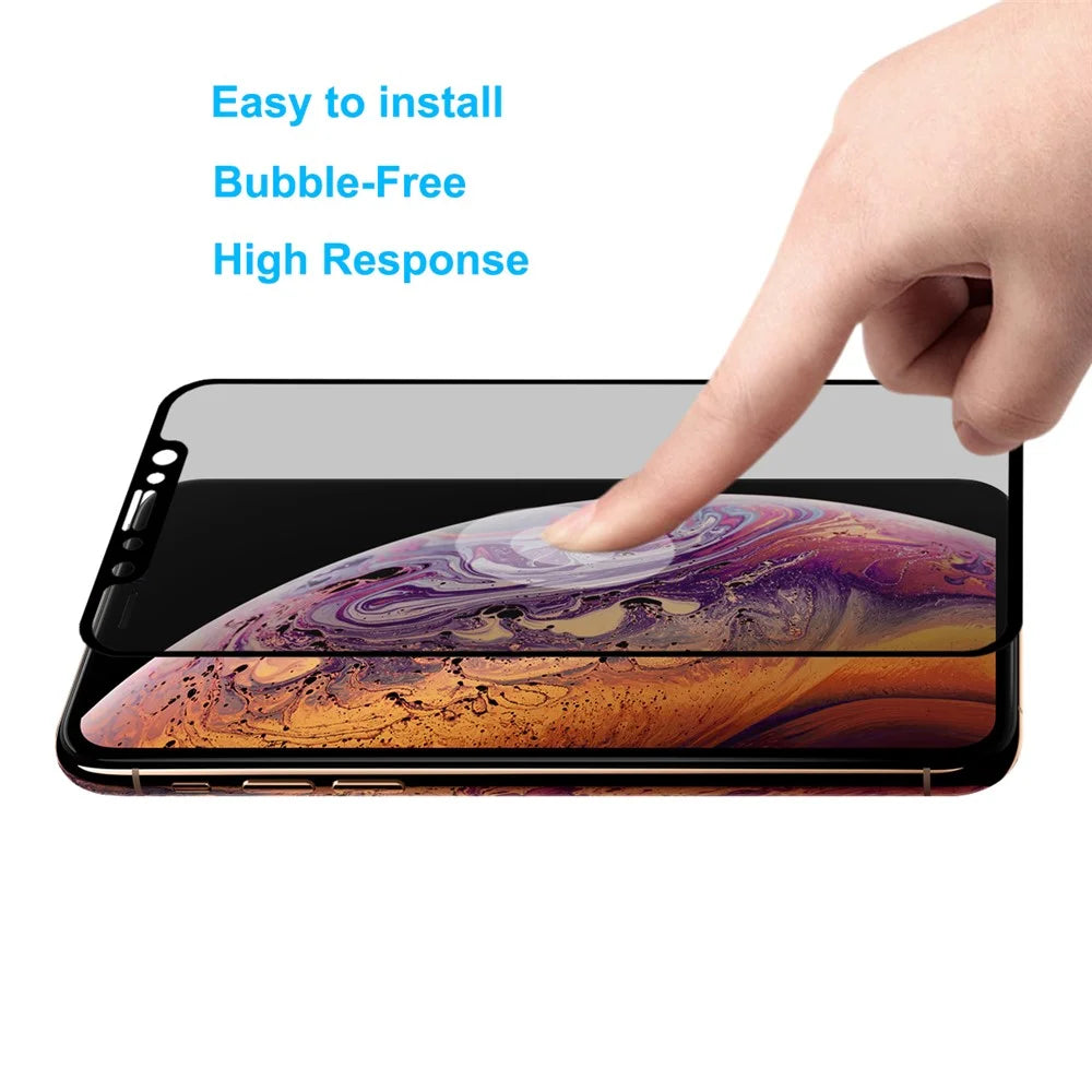 HAT PRINCE 0.26mm 9H 2.5D Privacy Protection Full Screen Tempered Glass Protector for iPhone (2019) 5.8 inch / XS / X 5.8 inch - 5