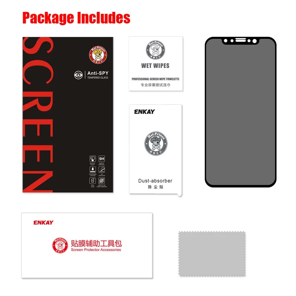 HAT PRINCE 0.26mm 9H 2.5D Privacy Protection Full Screen Tempered Glass Protector for iPhone (2019) 5.8 inch / XS / X 5.8 inch - 7