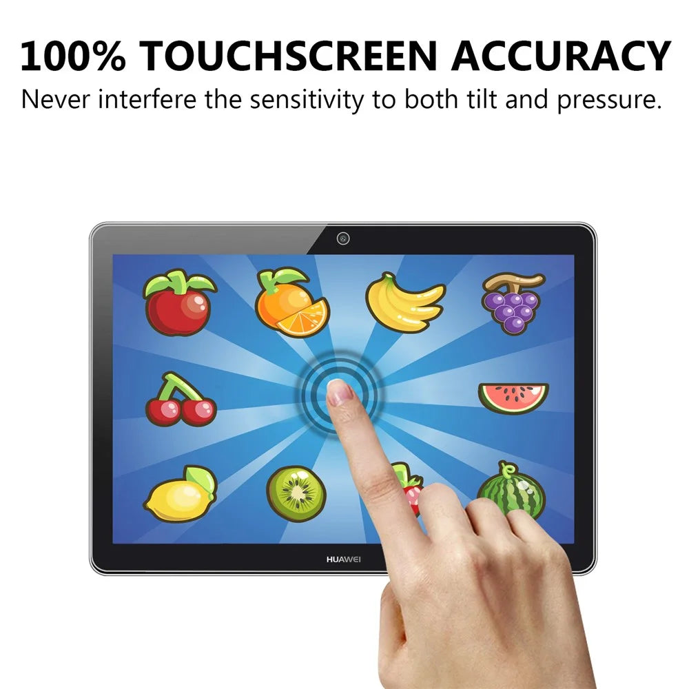For Huawei MediaPad T3 10 0.25mm Arc Edge 9H Full Screen Covering Shockproof Tempered Glass Guard Film - 5