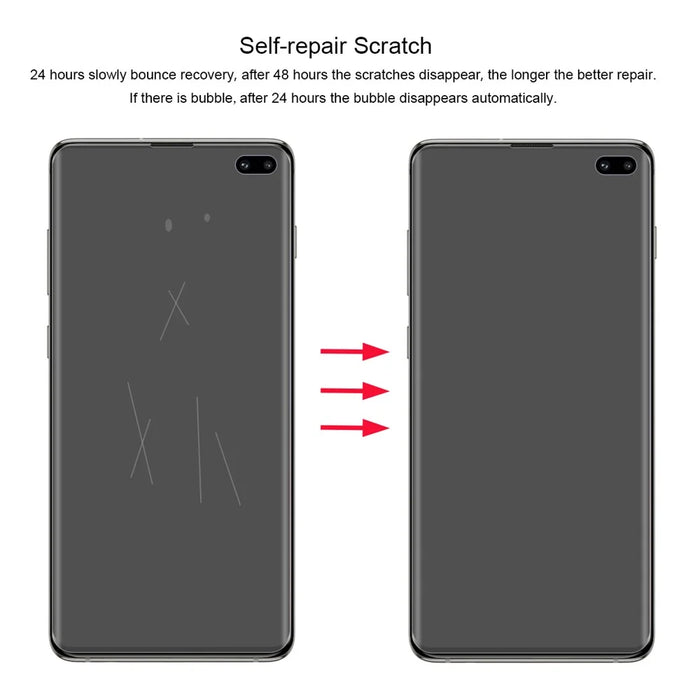 HAT PRINCE Hydrogel Film 3D Full Size Soft Screen Protector Film for Samsung Galaxy S10 Plus (Fingerprint Unlock) - 3