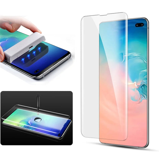 MOCOLO for Samsung Galaxy S10 Plus 3D Curved Full Cover [UV Light Irradiation] Tempered Glass Screen Protector UV Film - 1