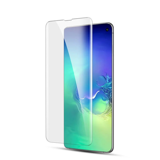 MOCOLO 3D Curved Full Glue UV Light Irradiation Film for Samsung Galaxy S10, Full Coverage HD Tempered Glass Screen Protector - 2