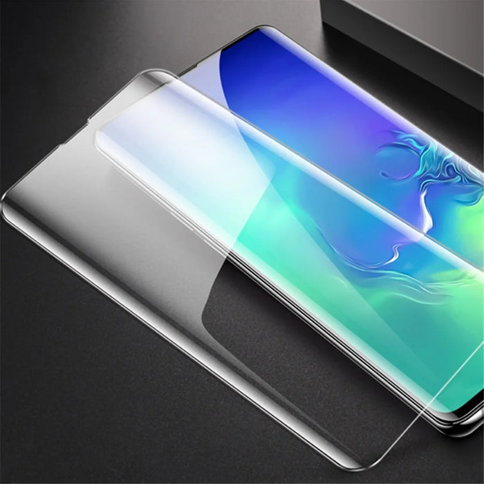 MOCOLO 3D Curved Full Glue UV Light Irradiation Film for Samsung Galaxy S10, Full Coverage HD Tempered Glass Screen Protector - 6