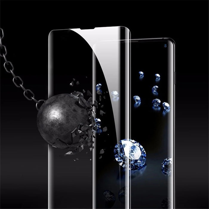 MOCOLO 3D Curved Full Glue UV Light Irradiation Film for Samsung Galaxy S10, Full Coverage HD Tempered Glass Screen Protector - 7