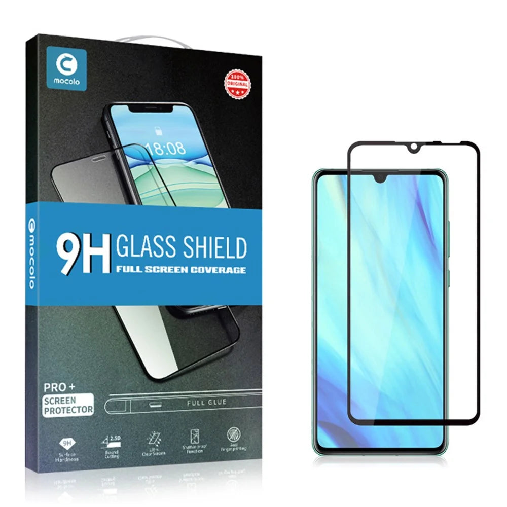 MOCOLO Silk Printing Tempered Glass Full Screen Protector for Huawei P30 - Black - 7