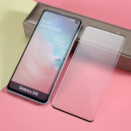 Full Size Tempered Glass Screen Film Cover for Samsung Galaxy S10 (Fingerprint Unlock) - 1