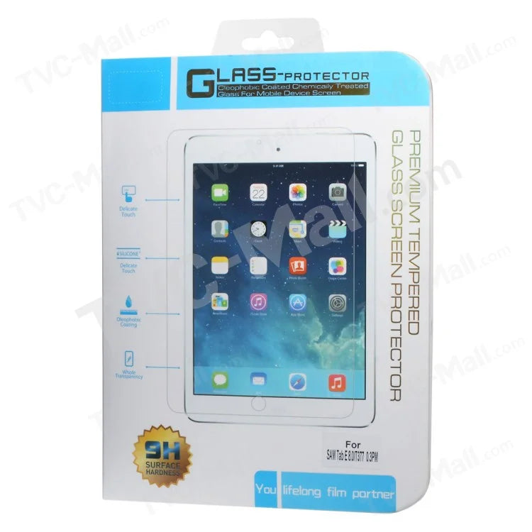 HD 9H Tempered Glass Screen Protector for Samsung Galaxy Tab E 8.0 T375 T377 (Arc Edge) - 7