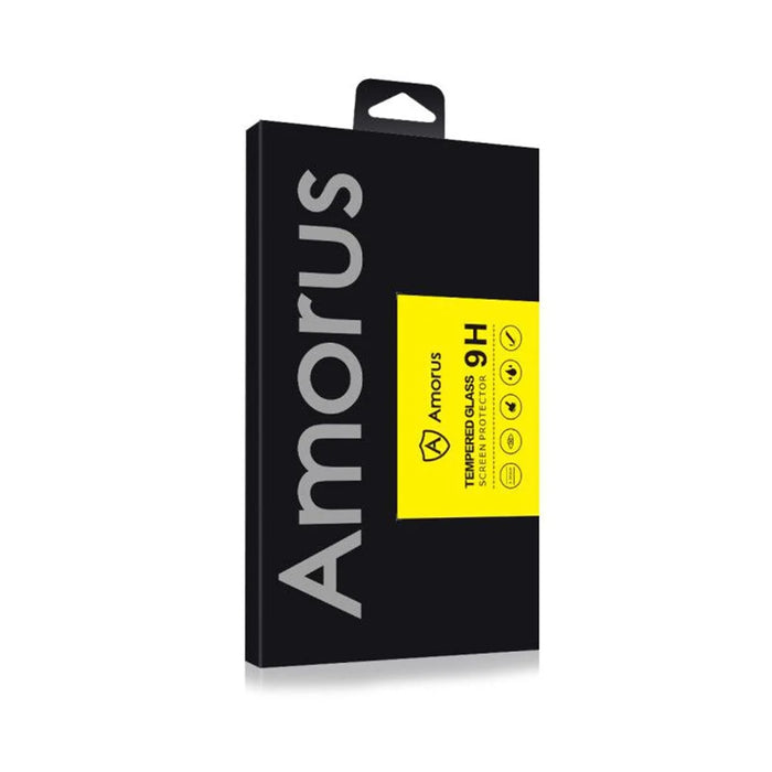 AMORUS Full Glue Silk Printing Tempered Glass Full Screen Protector for Samsung Galaxy S10e - 6