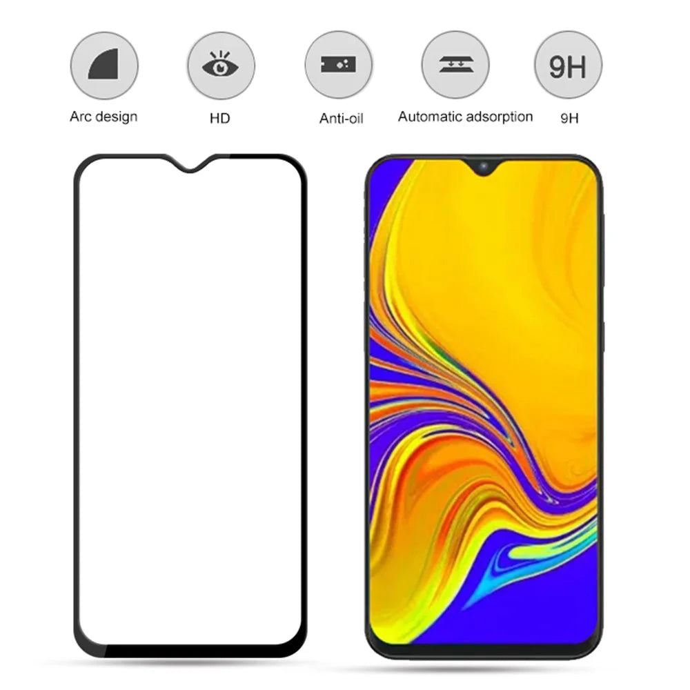 AMORUS Full Glue Silk Printing Tempered Glass Full Screen Protector for Samsung Galaxy A50 / A30 / A20 / M30 / A40s - 3