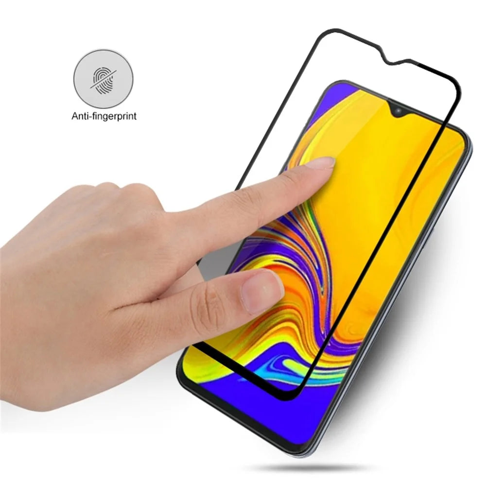 AMORUS Full Glue Silk Printing Tempered Glass Full Screen Protector for Samsung Galaxy A50 / A30 / A20 / M30 / A40s - 4