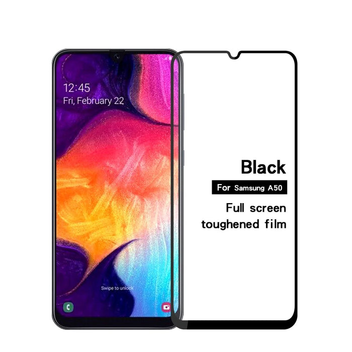 MOFI 2.5D 9H Full Size Tempered Glass Screen Protector for Samsung Galaxy A50 - Black - 1
