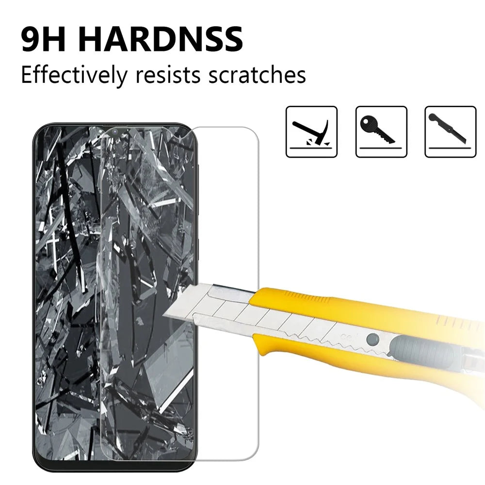 For Samsung Galaxy A10 Arc Edge 0.25mm Anti-Fingerprint HD Clarify Tempered Glass Screen Protector, Case Friendly, Bubble Free, Easy Installation - 3