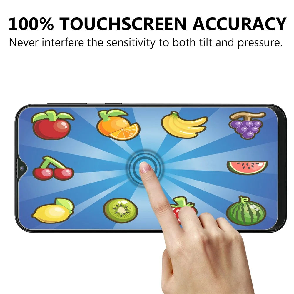 For Samsung Galaxy A10 Arc Edge 0.25mm Anti-Fingerprint HD Clarify Tempered Glass Screen Protector, Case Friendly, Bubble Free, Easy Installation - 5