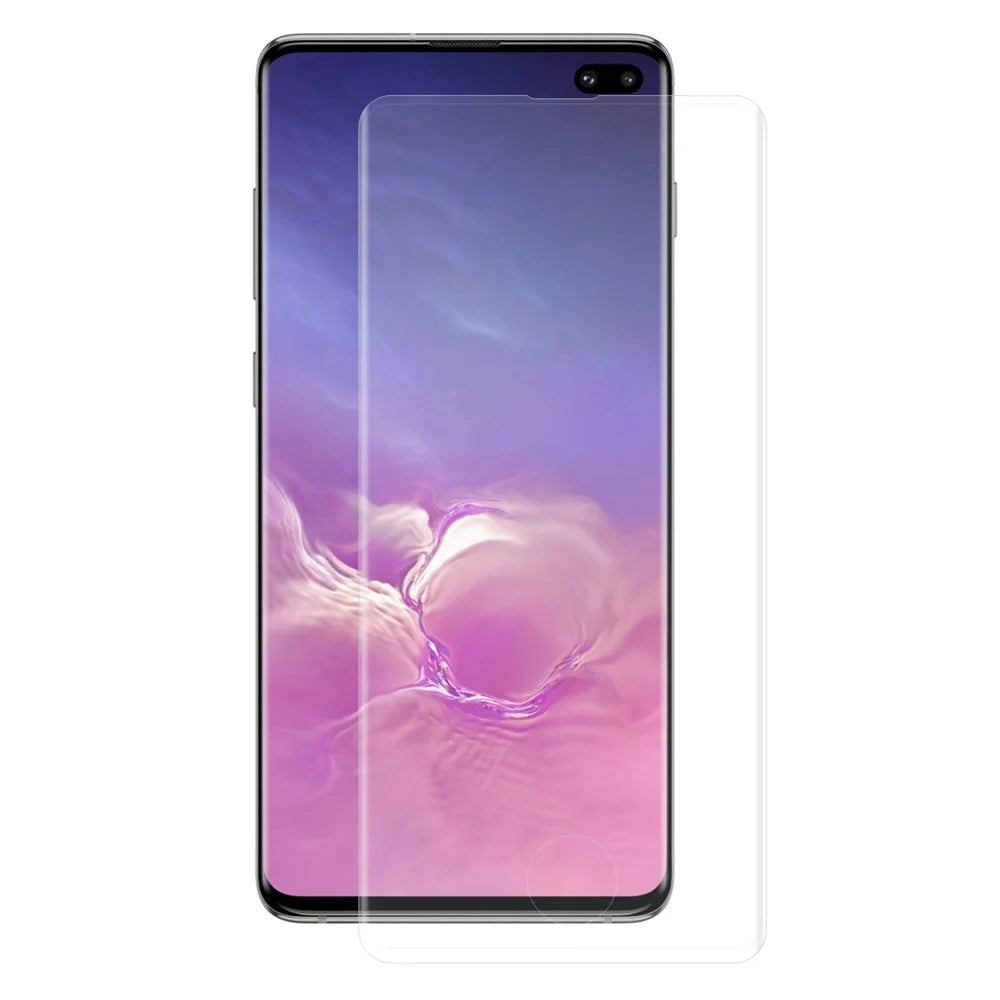 HAT PRINCE 0.26mm 9H 3D Arc Edge Full Size Tempered Glass Screen Film (Fingerprint Unlock) for Samsung Galaxy S10 Plus - Transparent - 2