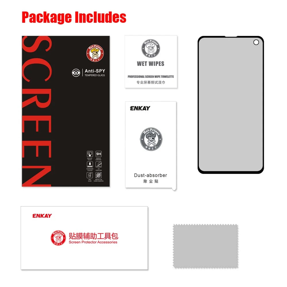 HAT PRINCE 0.26mm 9H 2.5D Privacy Protection Full Screen Tempered Glass Guard Film for Samsung Galaxy S10e - 7