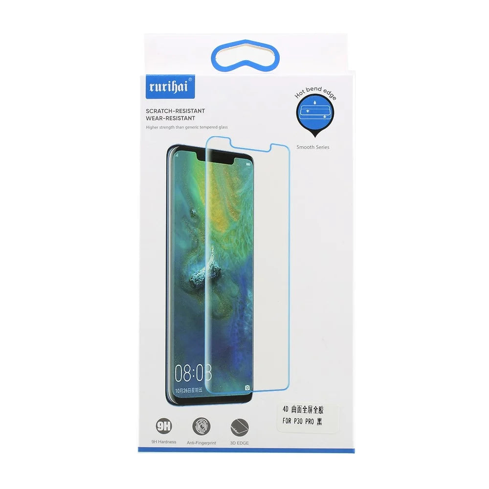 RURIHAI 0.26mm 4D Curved Full Tempered Glass Screen Protector Film for Huawei P30 Pro (with Film Helper Frame) - 7