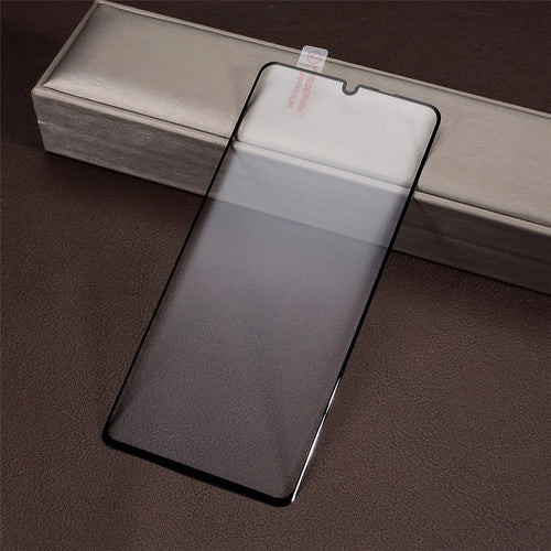 Silk Print Full Glue Tempered Glass Screen Protector Film, Support Fingerprint Unlock for Huawei P30 Pro - Black - 1