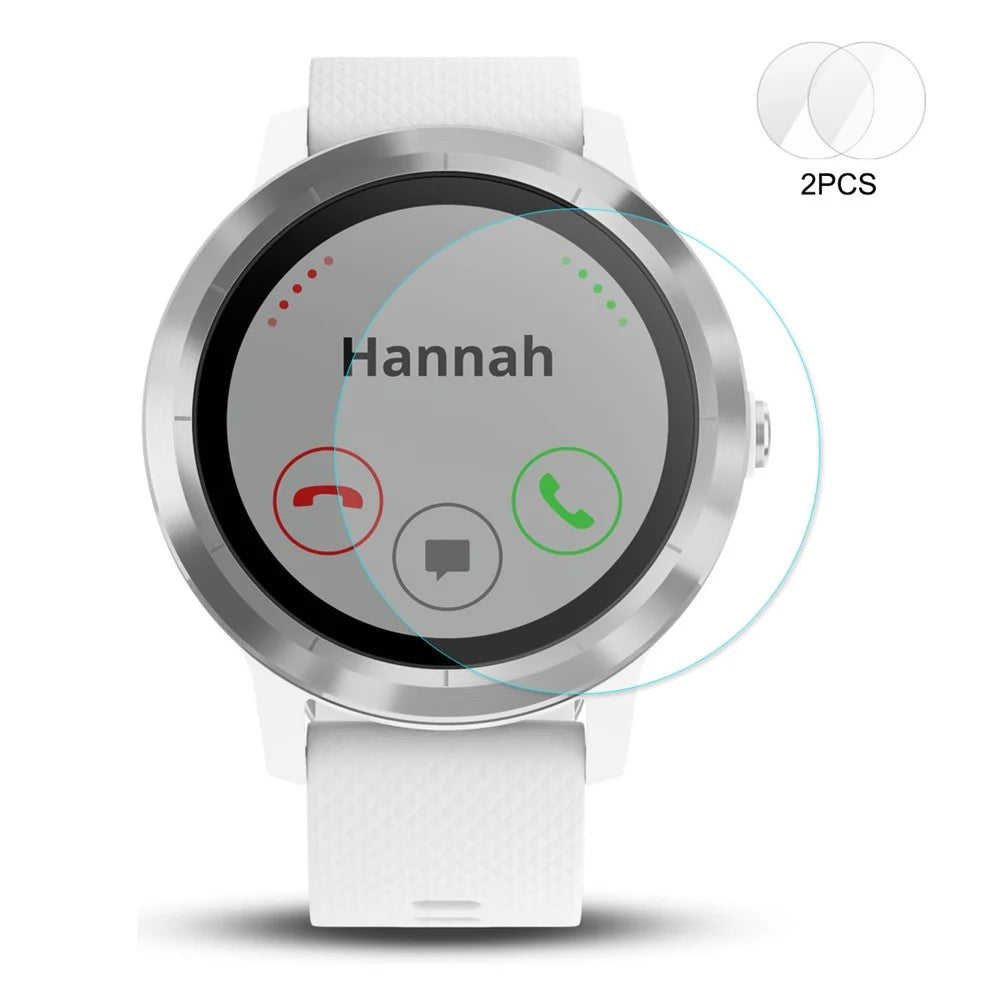 2Pcs/Set HAT PRINCE for Garmin Vivoactive 3 Trainer Tempered Glass Screen Protector [0.2mm 9H 2.15D Arc Edge] - 2