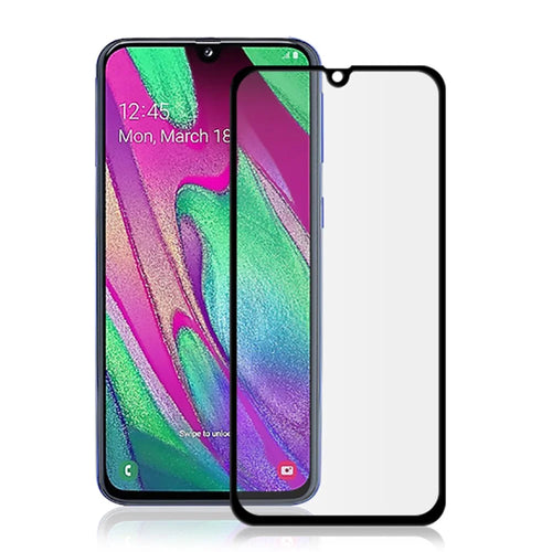 MOCOLO Silk Printing Ultra Clear Tempered Glass Full Screen Film [Full Glue] for Samsung Galaxy A40 - 1