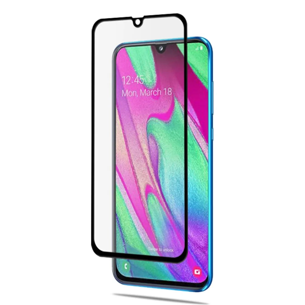 MOCOLO Silk Printing Ultra Clear Tempered Glass Full Screen Film [Full Glue] for Samsung Galaxy A40 - 3
