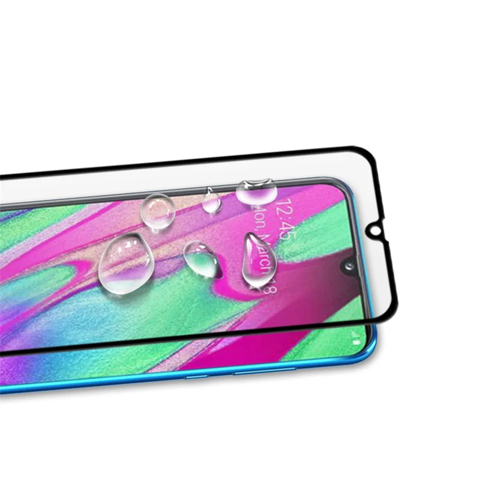 MOCOLO Silk Printing Ultra Clear Tempered Glass Full Screen Film [Full Glue] for Samsung Galaxy A40 - 5