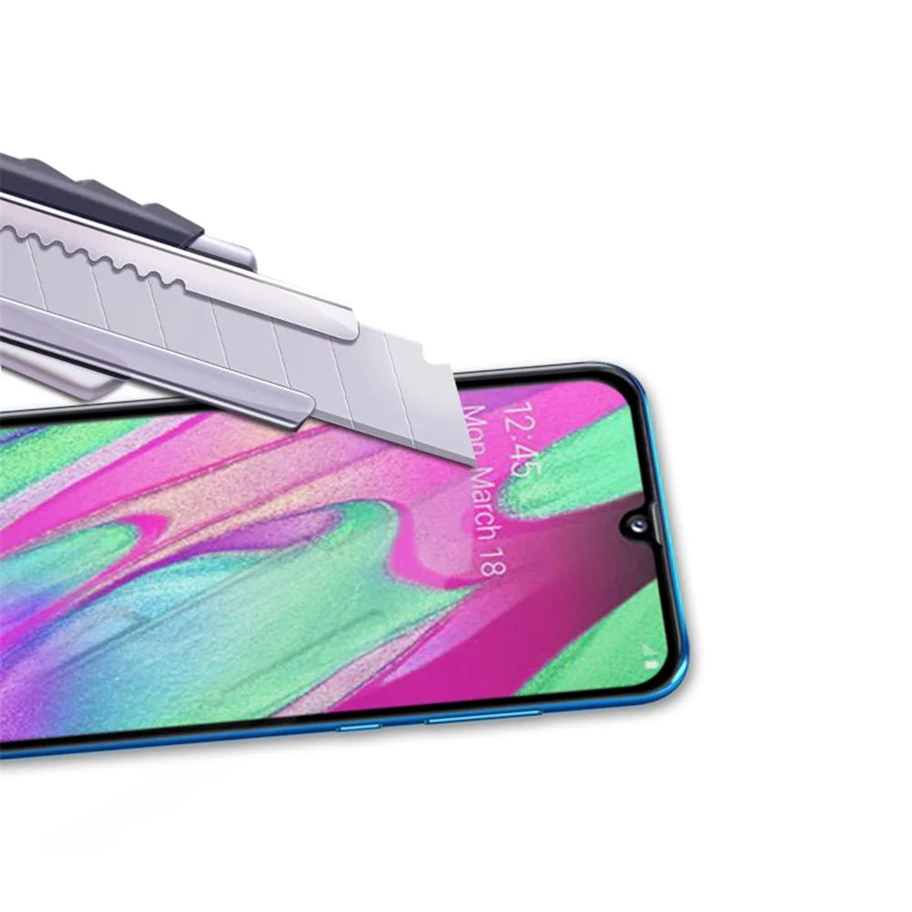 MOCOLO Silk Printing Ultra Clear Tempered Glass Full Screen Film [Full Glue] for Samsung Galaxy A40 - 6