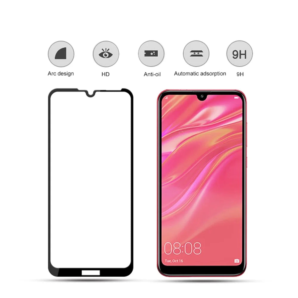 MOCOLO Ultra Clear Tempered Glass Full Screen Cover Film [Full Glue] for Huawei Y7 (2019) - 2