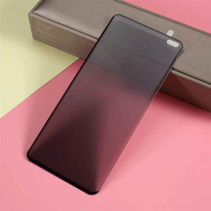Anti-peep Curved  Full Coverage Tempered Glass Screen Protector (Not Support Ultrasonic Fingerprint Unlock) for Samsung Galaxy S10 Plus - 2