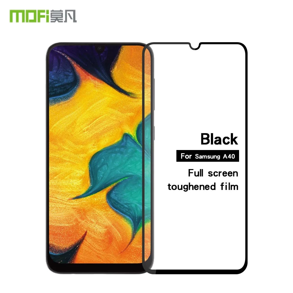 MOFI 2.5D Tempered Glass Full Screen Covering Protector Film for Samsung Galaxy A40 - 1