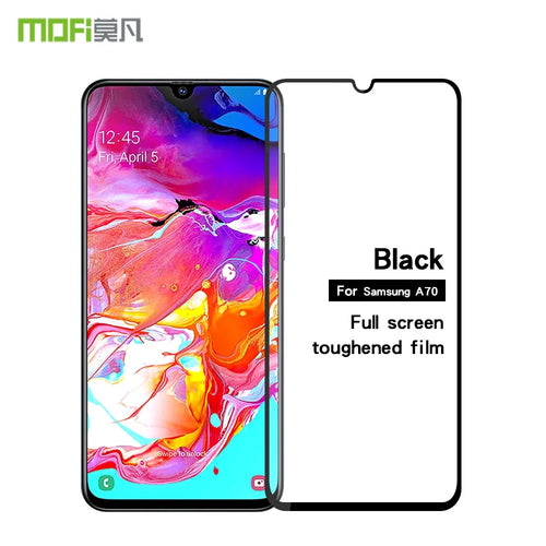 MOFI 9H Anti-blue ray 2.5D Arc Edge Full Covering Tempered Glass Screen Protective Film for Samsung Galaxy A70 - 1