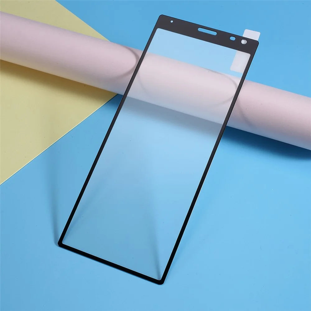 Full Size Silk Printing Tempered Glass Screen Protector Film (Full Glue) for Sony Xperia 10 Plus - 1