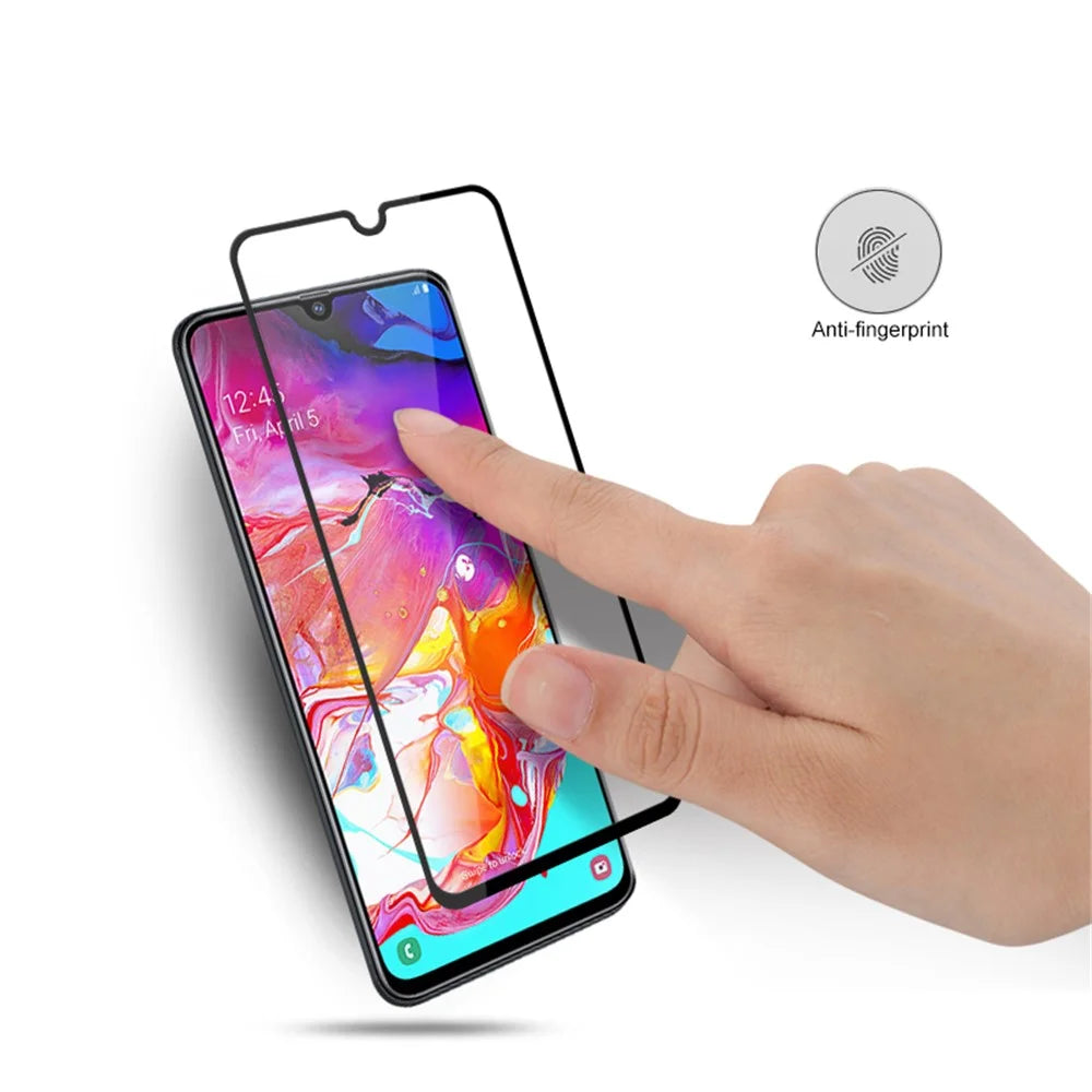 MOCOLO Silk Print Arc Edge Full Coverage 9H Tempered Glass Screen Protector for Samsung Galaxy A70 - 3