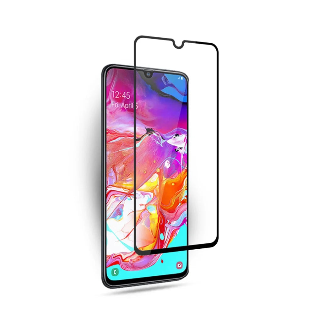 MOCOLO Silk Print Arc Edge Full Coverage 9H Tempered Glass Screen Protector for Samsung Galaxy A70 - 4