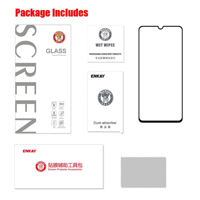 HAT PRINCE 0.26mm 9H 2.5D Tempered Glass Full Glue Shield Full Coverage for Samsung Galaxy A70 - 6