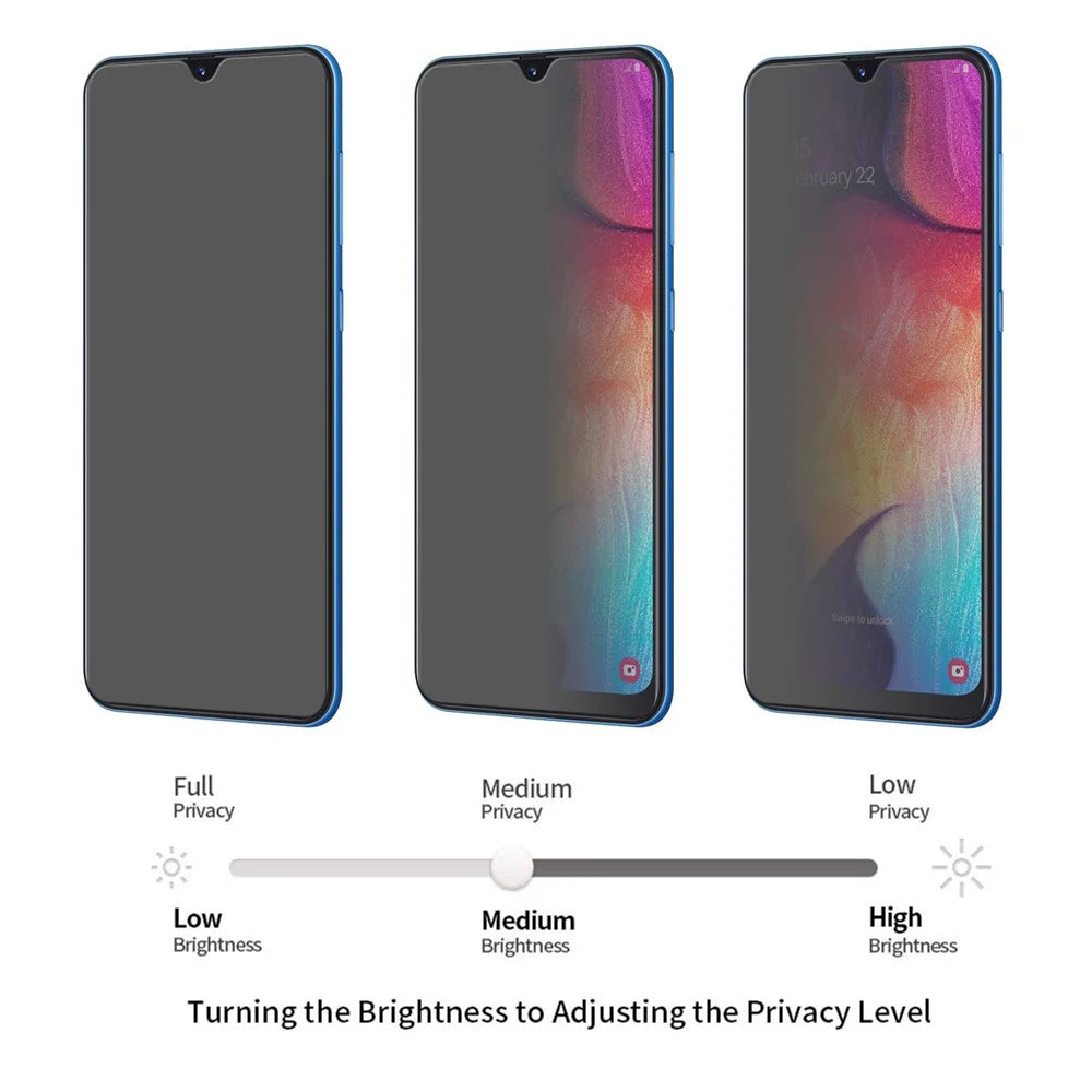 HAT PRINCE for Samsung Galaxy A50/A50s/A30s / A30 0.26mm 9H 2.5D Privacy Protection Tempered Glass Protector - 4