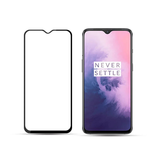 AMORUS Full Glue Silk Printing Tempered Glass Full Screen Protector for OnePlus 7 / 6T - 2