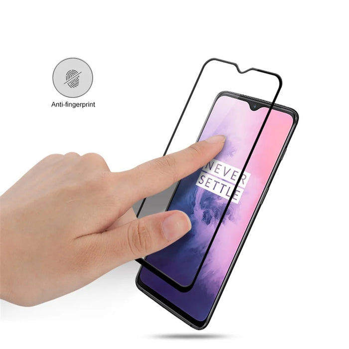 AMORUS Full Glue Silk Printing Tempered Glass Full Screen Protector for OnePlus 7 / 6T - 3