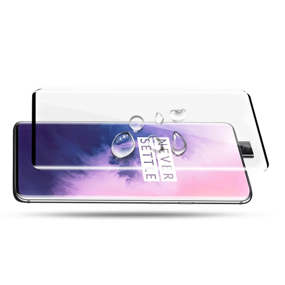 AMORUS Full Screen 3D Curved Full Glue Tempered Glass Protector Shield Anti-explosion for OnePlus 7 Pro / 7T Pro - 4