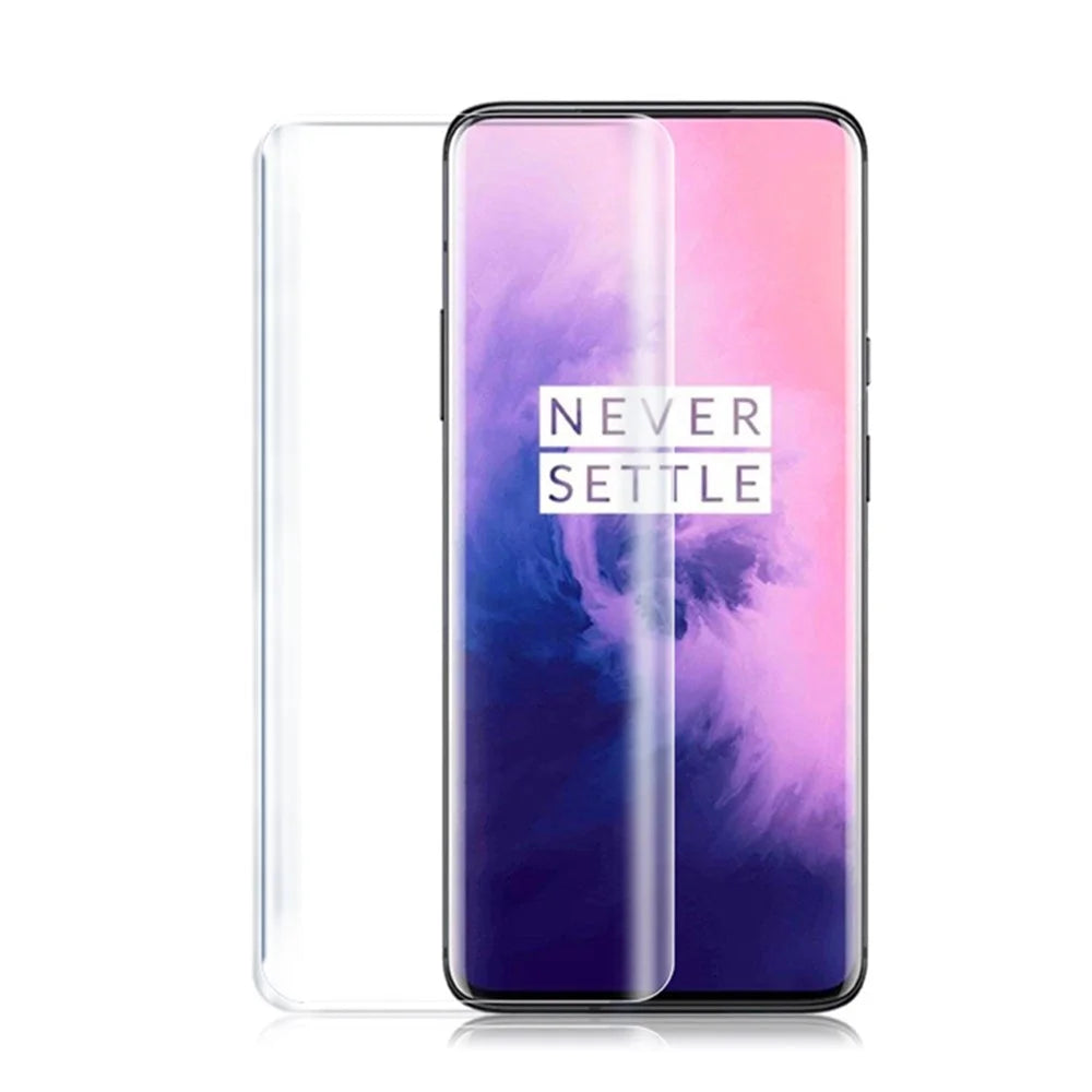 MOCOLO for OnePlus 7 Pro 3D Curved Full Glue [UV Light Irradiation] Film Full Cover HD Clear Tempered Glass Screen Protector - 2