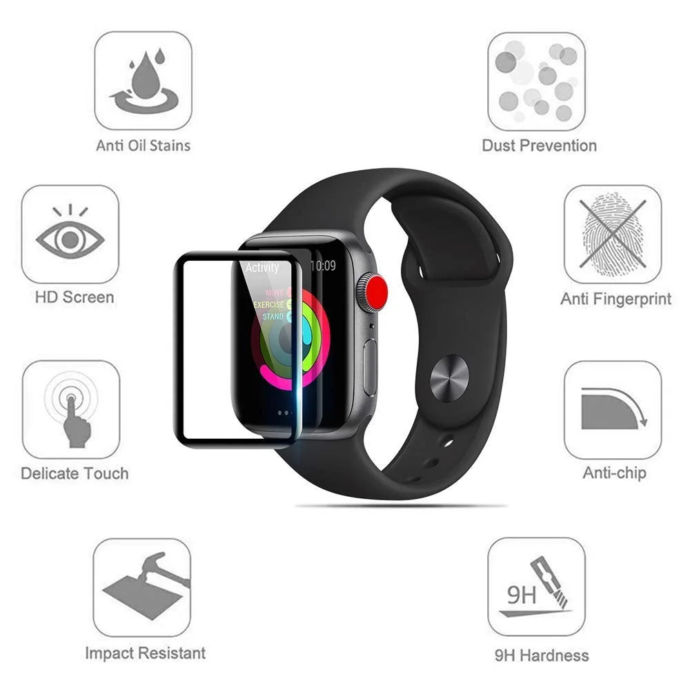 3D Full Glue Full Screen Cover Film for Apple Watch Series 4 44mm - 2