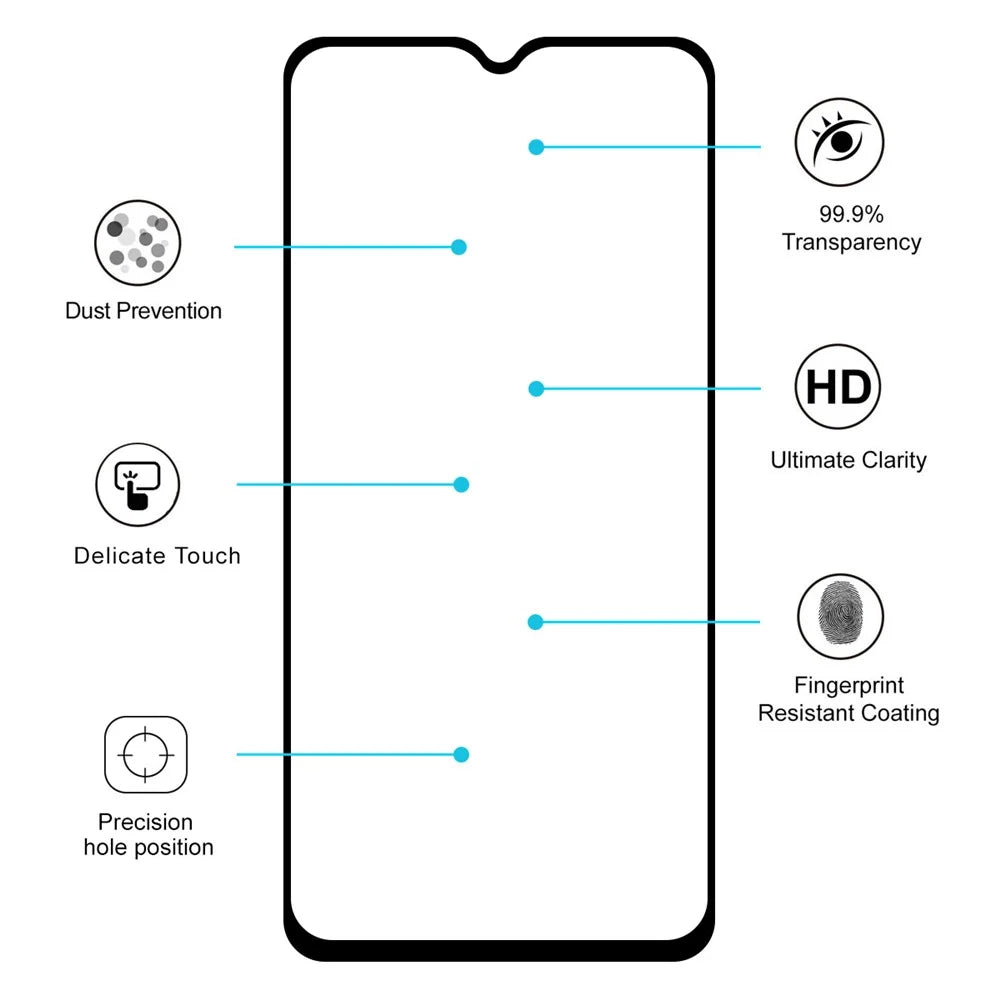 HAT PRINCE 0.26mm 9H 2.5D Arc Edge Explosion-proof Tempered Glass Screen Protection Films for OnePlus 7 / 6T - 7