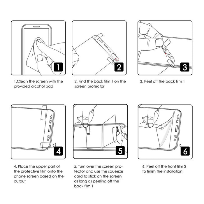 HAT PRINCE Hydrogel Film Soft 3D Full Coverage Screen Protector for OnePlus 7 Pro / 7T Pro - 6