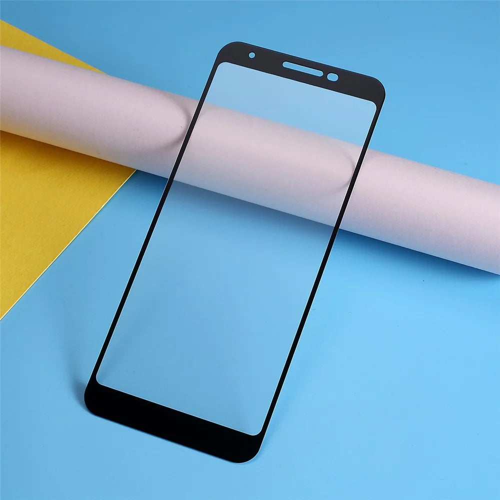 Silk Printing Full Size Tempered Glass Screen Protector (Full Glue) for Google Pixel 3a - 1