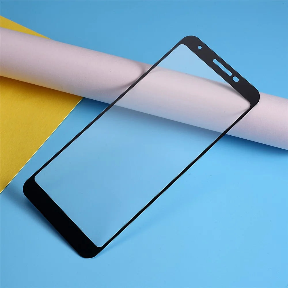 Silk Printing Full Size Tempered Glass Screen Protector (Full Glue) for Google Pixel 3a - 4